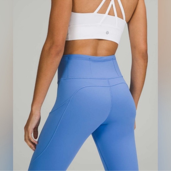 lululemon athletica Pants - Lululemon Fast and Free High Rise Tight 28" Blue Nile Color Size 8